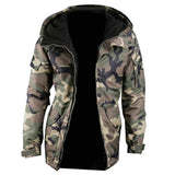 Christmas Autumn and winter men's camouflage zipper hooded jacket fashion hit color Parker warm  coat jacket