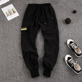 Men Cargo Pants USA Flag Letters Printed Streetwear Space Astronaut Trousers Sweatpants Size Pockets Jogger Sport Track Pants