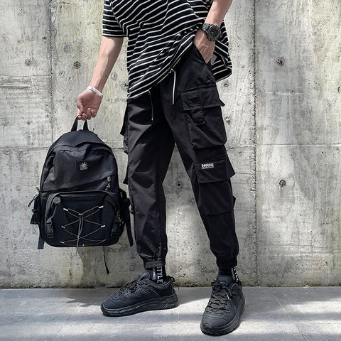 Streetwear Harem Pants Men 2020 Spring Mens Joggers Summer Cargo Pants Multi-pocket Ankle-length Casual Man Trousers