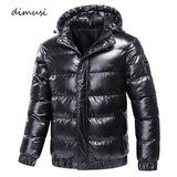 DIMUSI Winter Men's Jackets Fashion Men Cotton Warm Parkas Down Hoodies Coats Casual Outdwear Thermal Jackets Mens Clothing